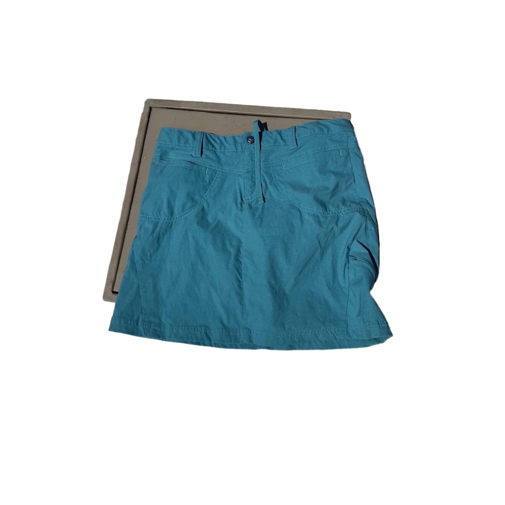 ATHLETA Mini Skort Womens Size L Teal Active Adjustable Waist Sporty